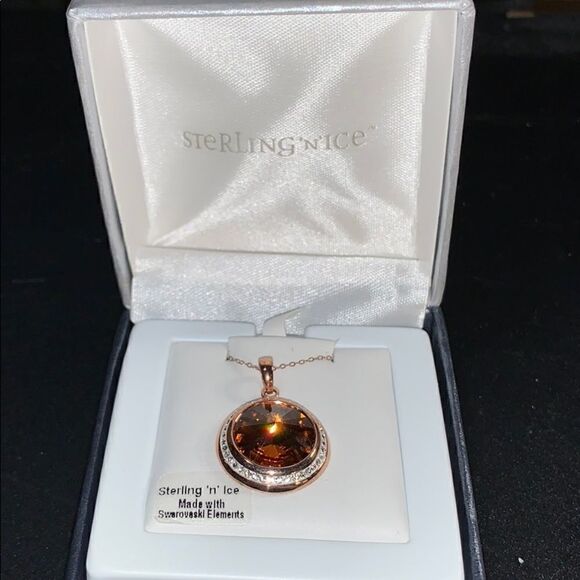 NWT Sterling ‘n’ Ice Rose Gold Plated Necklace - Picture 1 of 4